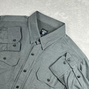 Kuhl Shirt Mens Small Gray Long Sleeve Vented Fishing Hiking Outdoor Button Up
